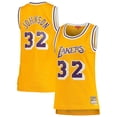 thumbnail image 1 of Women's Mitchell & Ness Magic Johnson Gold Los Angeles Lakers 1984/85 Hardwood Classics Swingman Jersey, 1 of 3