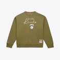 thumbnail image 1 of Women's Mitchell & Ness  Olive New York Knicks Lightweight Script Sweatshirt, 1 of 4