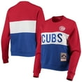 thumbnail image 1 of Women's Mitchell & Ness Royal Chicago Cubs Color Block 2.0 Pullover Sweatshirt, 1 of 4