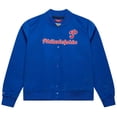 thumbnail image 1 of Women's Mitchell & Ness Royal Philadelphia Phillies Cooperstown Collection Full-Snap Satin Jacket, 1 of 6