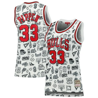 Mitchell & Ness Toni Kukoc White Chicago Bulls 1997-98 Hardwood Classics Doodle Swingman Jersey