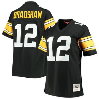 Steelers Terry Bradshaw #12 Men's Mitchell & Ness Authentic Home Jersey - 3XL
