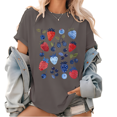 thumbnail image 1 of Women's Mixed Berries Pattern Graphic Tees with Highly Eye - Catching and Vivid Print T - shirts Really Comfortable Short Sleeve Tops That Are Great For Daily Casual Shirts, 1 of 5