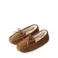 thumbnail image 1 of Women's Moccasin Faux Fur Suede Slippers Comfort Slip On House Slippers for Women Winter Warm Shoes Auzy-02 Chesnut Size 8, 1 of 5