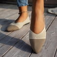 thumbnail image 1 of Women's Moccasins, Slip on Shoes Women Breathable Knit Flats, Comfortable Loafers Casual Slip on for Office Outdoor, 1 of 7