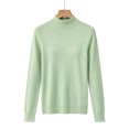 thumbnail image 1 of Women's Mock Neck Long Sleeve Knit Sweater Ghalytn Casual Fine-Knit Pullover Top with Ribbed Trim, 1 of 5