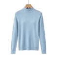 thumbnail image 1 of Women's Mock Neck Long Sleeve Knit Sweater Ghalytn Casual Fine-Knit Pullover Top with Ribbed Trim, 1 of 5