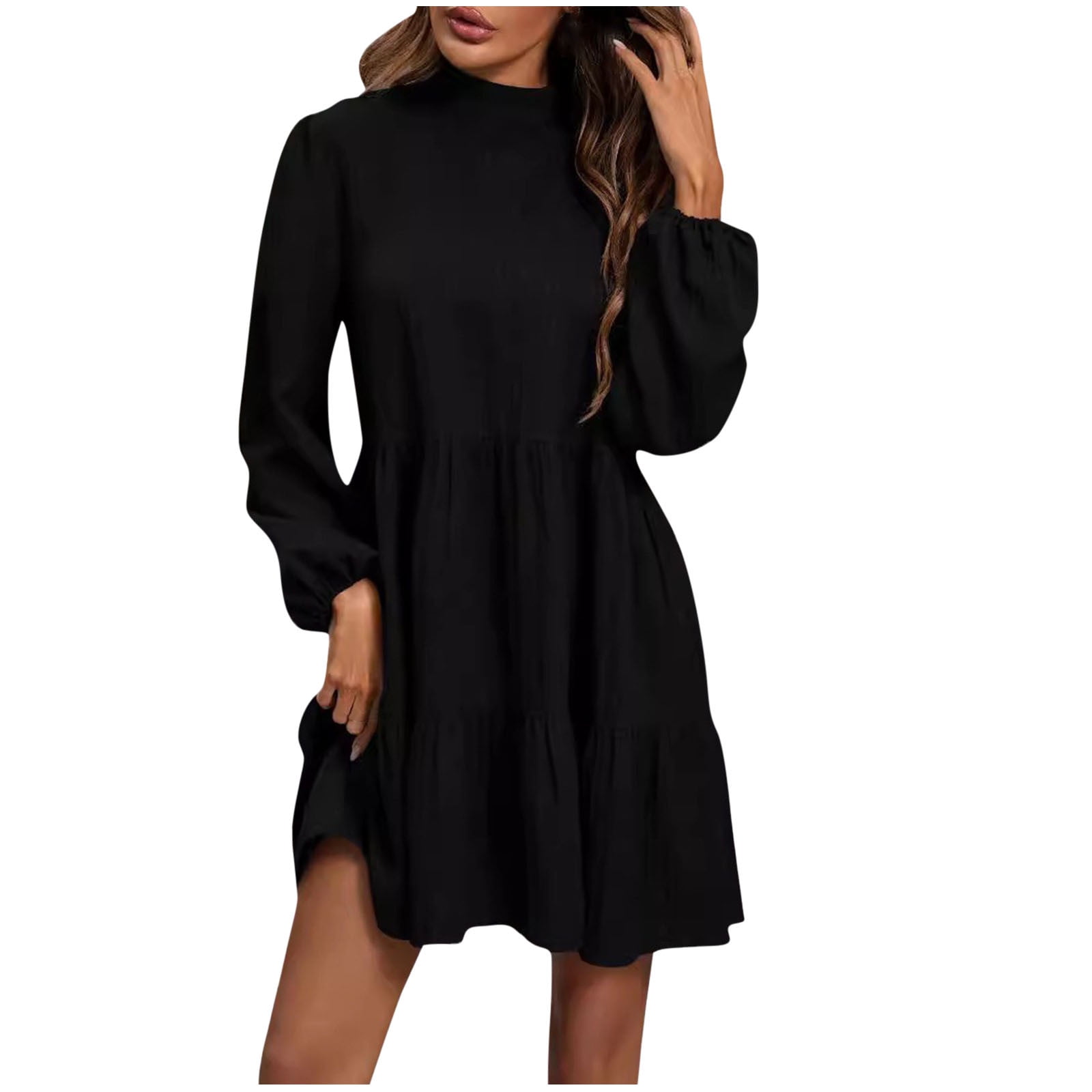 chinese dress ladies Pleated Smock Top Dress
