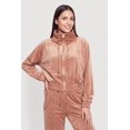 thumbnail image 1 of Women's Mock Neck Zip Front Velour Top, 1 of 4