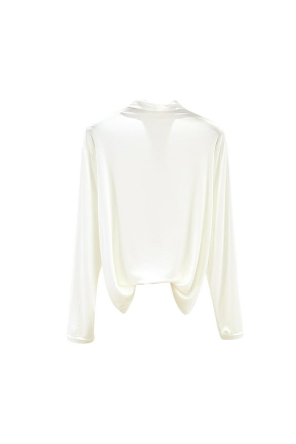 Women's Mock Turtleneck Long Sleeve Basic Solid Color Tops Slim Fitted Lightweight Base Layer Shirts