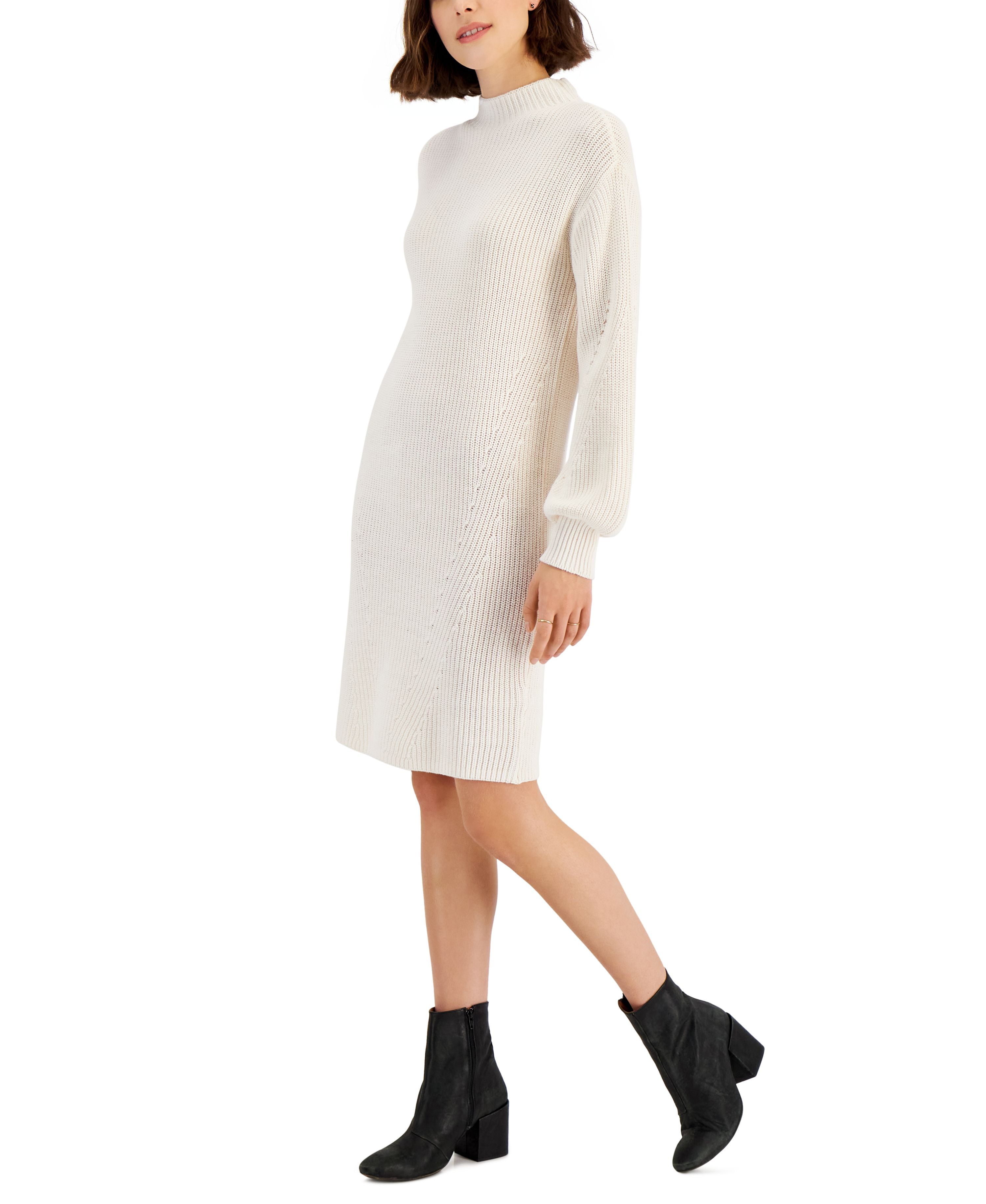 winter white turtleneck dress Winter White Vivianne Dress
