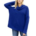 thumbnail image 1 of Women's Mock Turtleneck Sweater Fall Long Batwings Sleeve Casual Oversized Knit Pullover Women Slouchy Tunic Sweaters Tops, 1 of 5