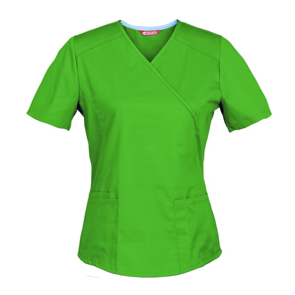 Women's Mock Wrap Scrub Top