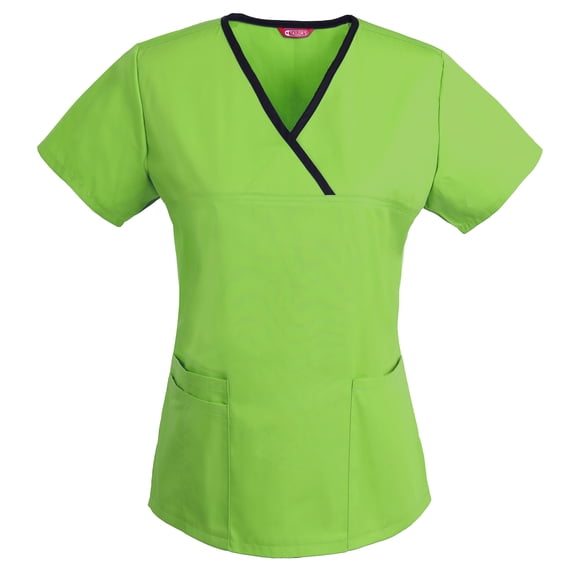 Women's Mock Wrap Scrub Top