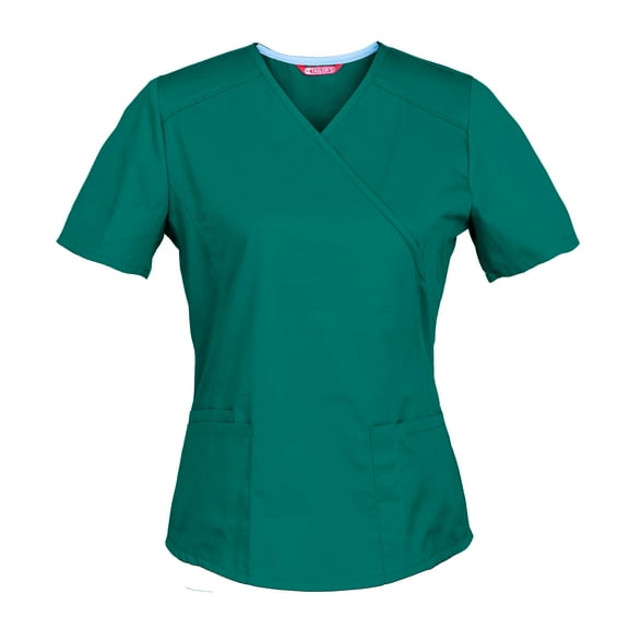 Women's Mock Wrap Scrub Top