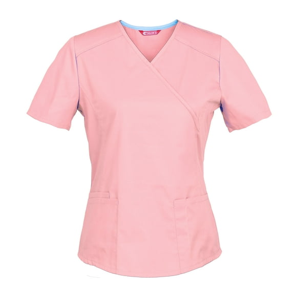 Women's Mock Wrap Scrub Top