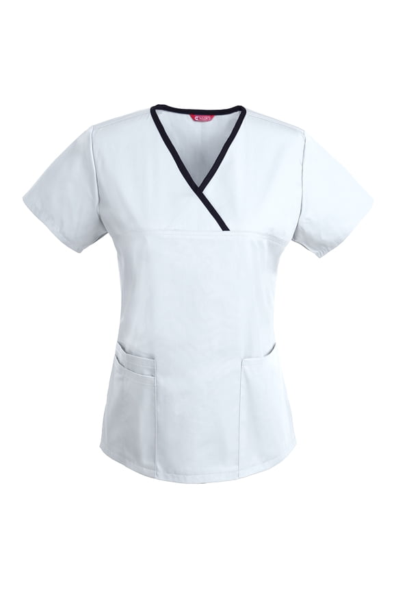 Women's Mock Wrap Scrub Top