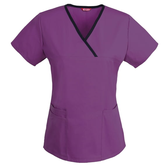 Women's Mock Wrap Scrub Top