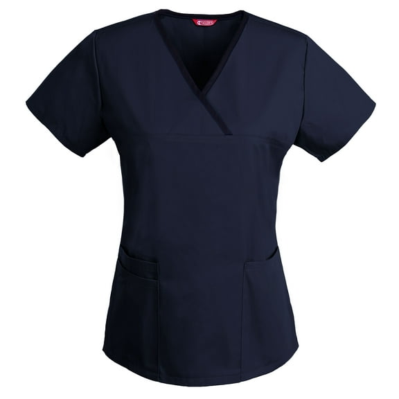 Women's Mock Wrap Scrub Top