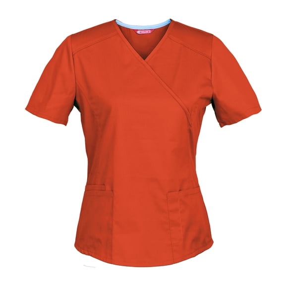 Women's Mock Wrap Scrub Top