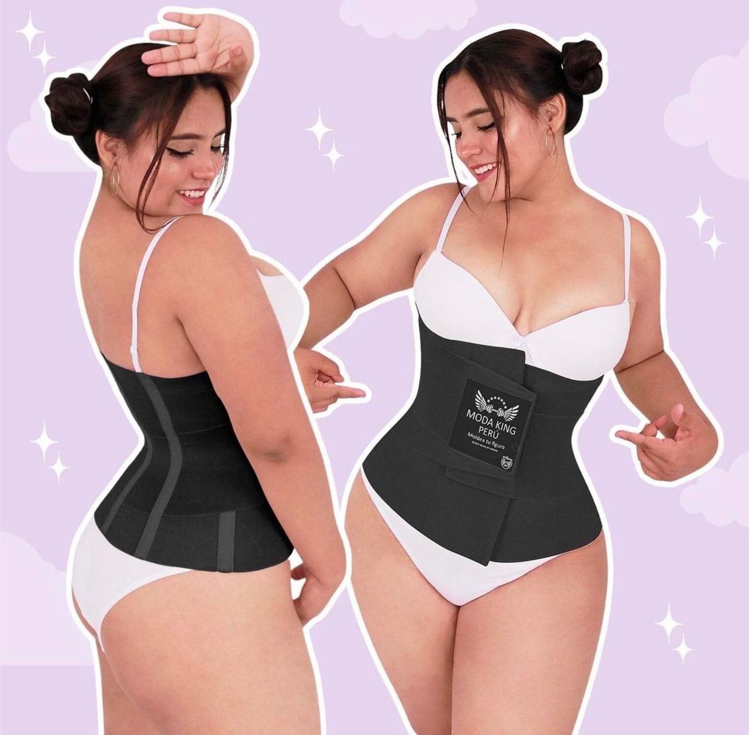 Womens Moda King Peru Hourglass Body Shaper Waist Trainer Size M