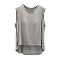 thumbnail image 1 of Women's Modal Casual Sleeveless Tank Top with Built‑in Bra Crew Neck Loose‑Fit Lightweight Loungewear Camisole Gray M, 1 of 8