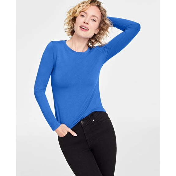 Women's Modal Crewneck Top Cobalt Glaze M
