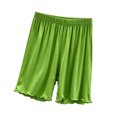 thumbnail image 1 of Women's Modal Lounge Shorts High Waisted Solid Color Knee Length Soft Sleep Shorts Comfy Loungewear Pajama Shorts for Women M-3XL Green, 1 of 6