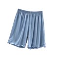 thumbnail image 1 of Women's Modal Lounge Shorts High Waisted Solid Color Knee Length Soft Sleep Shorts Comfy Loungewear Pajama Shorts for Women M-3XL Light Blue, 1 of 6