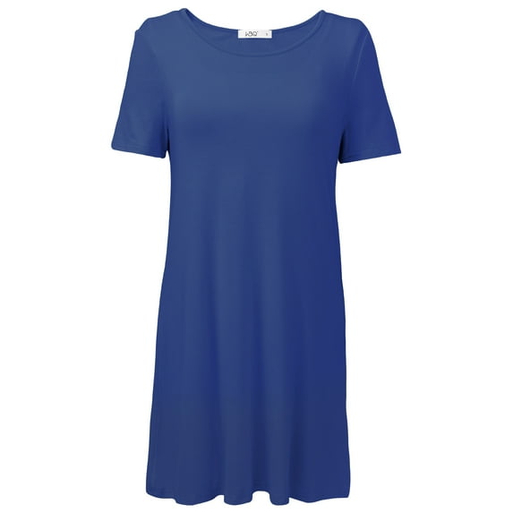 Women's Modal Nightgown with Built in Bra Short Sleeve Crewneck Super Soft Sleepwear Nightshirt with Chest Pads Solid Color Nightdress Mid-Length Pajamas Dress Loungewear S-2XL