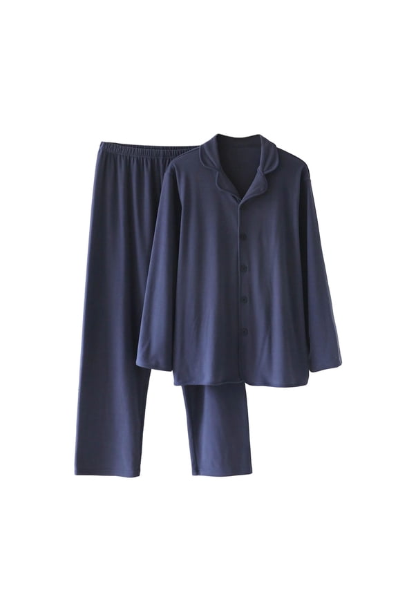 Women's Modal Pajama Set Button Down Sleepwear Long Sleeve Top and Pants Lace Collar Petite 2025 Fall Outfits