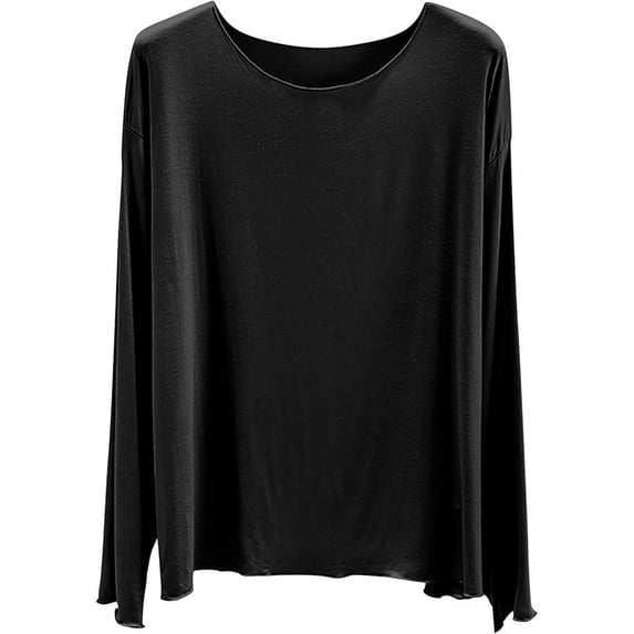 Women's Modal T Shirt Long Sleeve Pajama Yoga Top Loose Comfy Casual Top Tee Shirt Winter Spring Basic T-Shirts