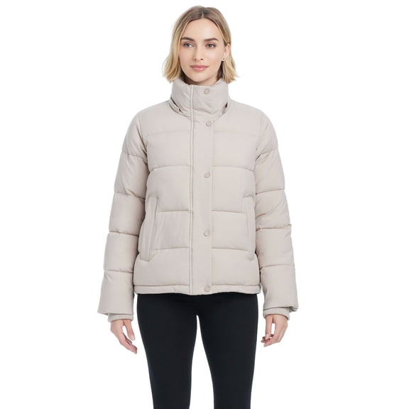 Women's Modern Supply by Sanctuary Hooded Puffer Coat Color: Portobello Size: LARGE