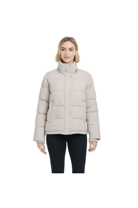 Women's Modern Supply by Sanctuary Hooded Puffer Coat Color: Portobello Size: MEDIUM