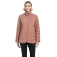 thumbnail image 1 of Women's Modern Supply by Sanctuary Rib Knit Puffer Jacket Color: Clay Size: LARGE, 1 of 4