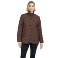 thumbnail image 1 of Women's Modern Supply by Sanctuary Rib Knit Puffer Jacket Color: Coffee Bean Size: SMALL, 1 of 4