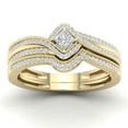 thumbnail image 1 of Women's Moisite Rose Gold Plated Lingering Diamond Ring, 1 of 1
