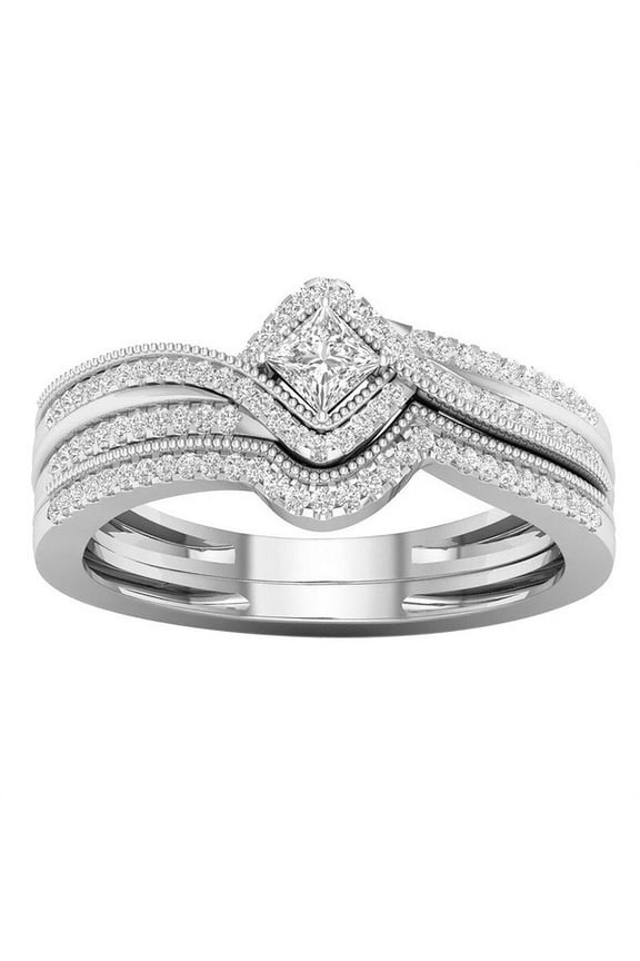 Women's Moisite Rose Gold Plated Lingering Diamond Ring