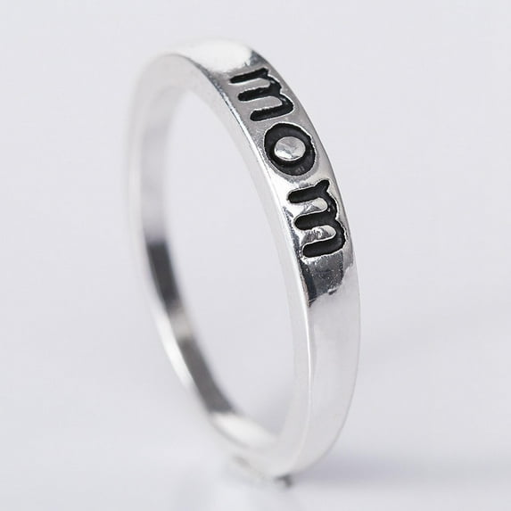 Women's Mom Dad Letters Alloy Silver Plated Ring
