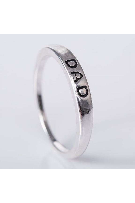 Women's Mom Dad Letters Alloy Silver Plated Ring