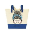 thumbnail image 1 of Women's Mom Life Tote Bags - 100% Recyclable and Reusable Cotton Canvas, Baseball Royal, 1 of 2