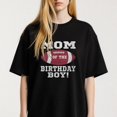 thumbnail image 1 of Women's Mom Of The Birthday Boy Football T-Shirt S-4XL Mother's Day Gift, 1 of 5