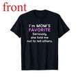 thumbnail image 1 of Women's Mom's Favorite Graphic Comfortable T Shirt Casual Breathable Short Sleeve Round Neck Top Black S-5XL, 1 of 5