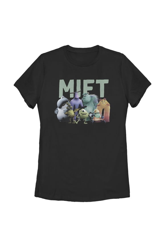 Women's Monsters at Work Meet the MIFT Crew Graphic Tee Black X Large
