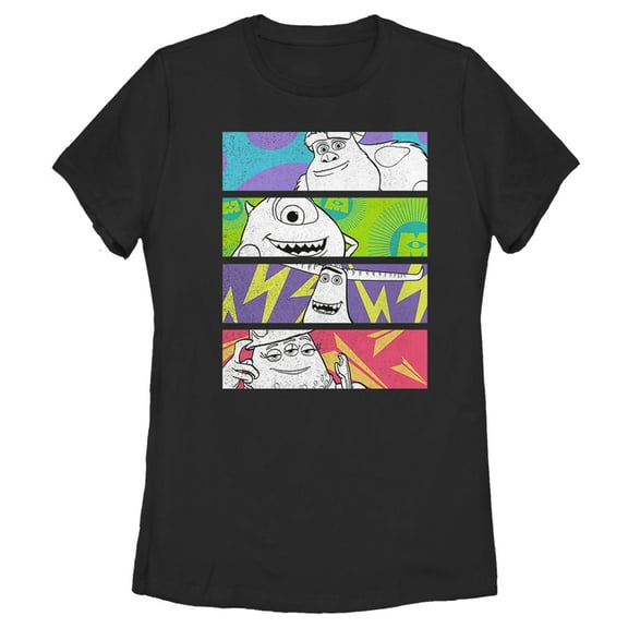 Women's Monsters at Work Monster Comics  Graphic Tee Black Large