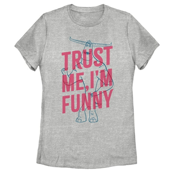 Women's Monsters at Work Tylor is Funny Graphic Tee Athletic Heather Large