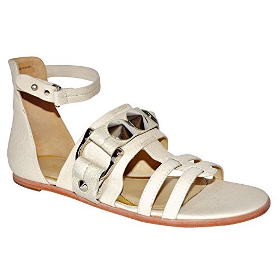 Women's Montauk Flat Sandal,Ivory/Cognac,39.5 EU (US Women's 9.5 M)