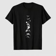 thumbnail image 1 of Women's Moon Phase Lunar Graphic T-Shirt, 100% Cotton Short Sleeve Shirt, 1 of 6