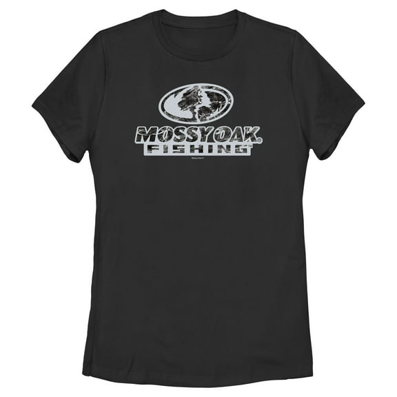 Women's Mossy Oak Black Water Bold Logo Graphic Tee Black Small