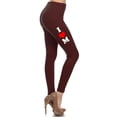thumbnail image 1 of Women's Mother's Day I Heart Mom Design Printed Leggings for Regular PLUS 3X5X, 1 of 3